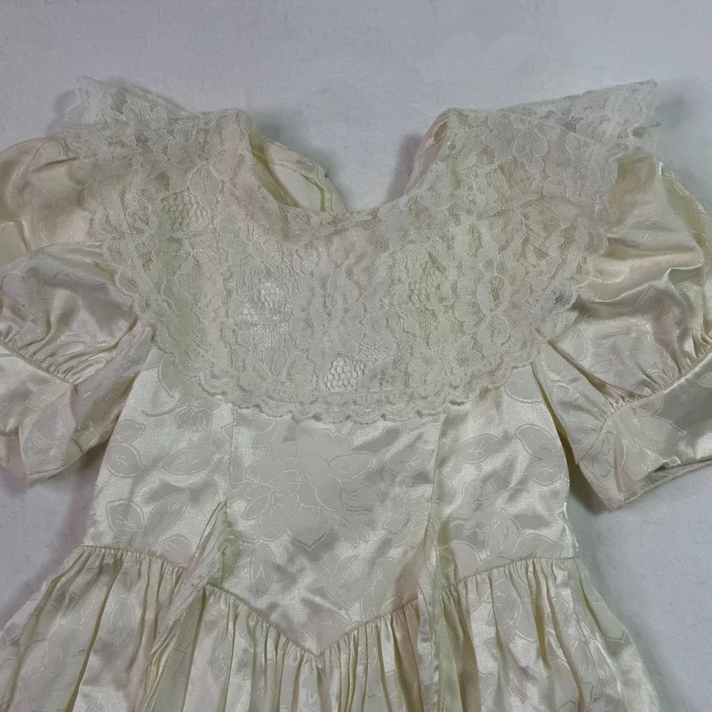 Gunne Sax Floral Damask Lace Portrait Collar Formal Dress Size 5‎